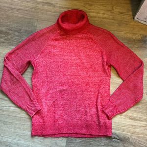 LOFT Pink Long Cotton Acrylic Raglan Sleeve Turtleneck Sweater Size Medium